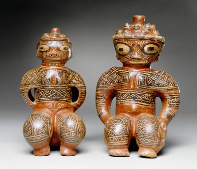 Two seated figures, Nosara, Nicoya by Mesoamerican
